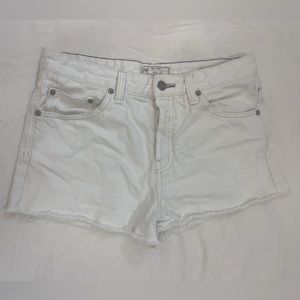 Free People white denim short